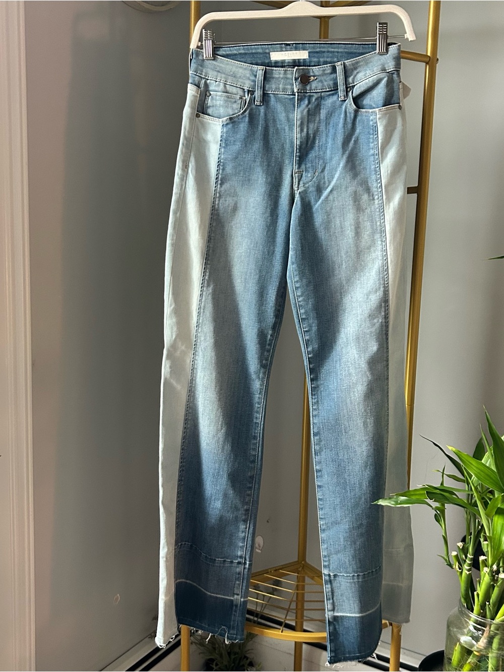 Fidelity Denim Katie Light and Medium Wash Two-Tone High Rise trouser Jeans 26 - Picture 3 of 8